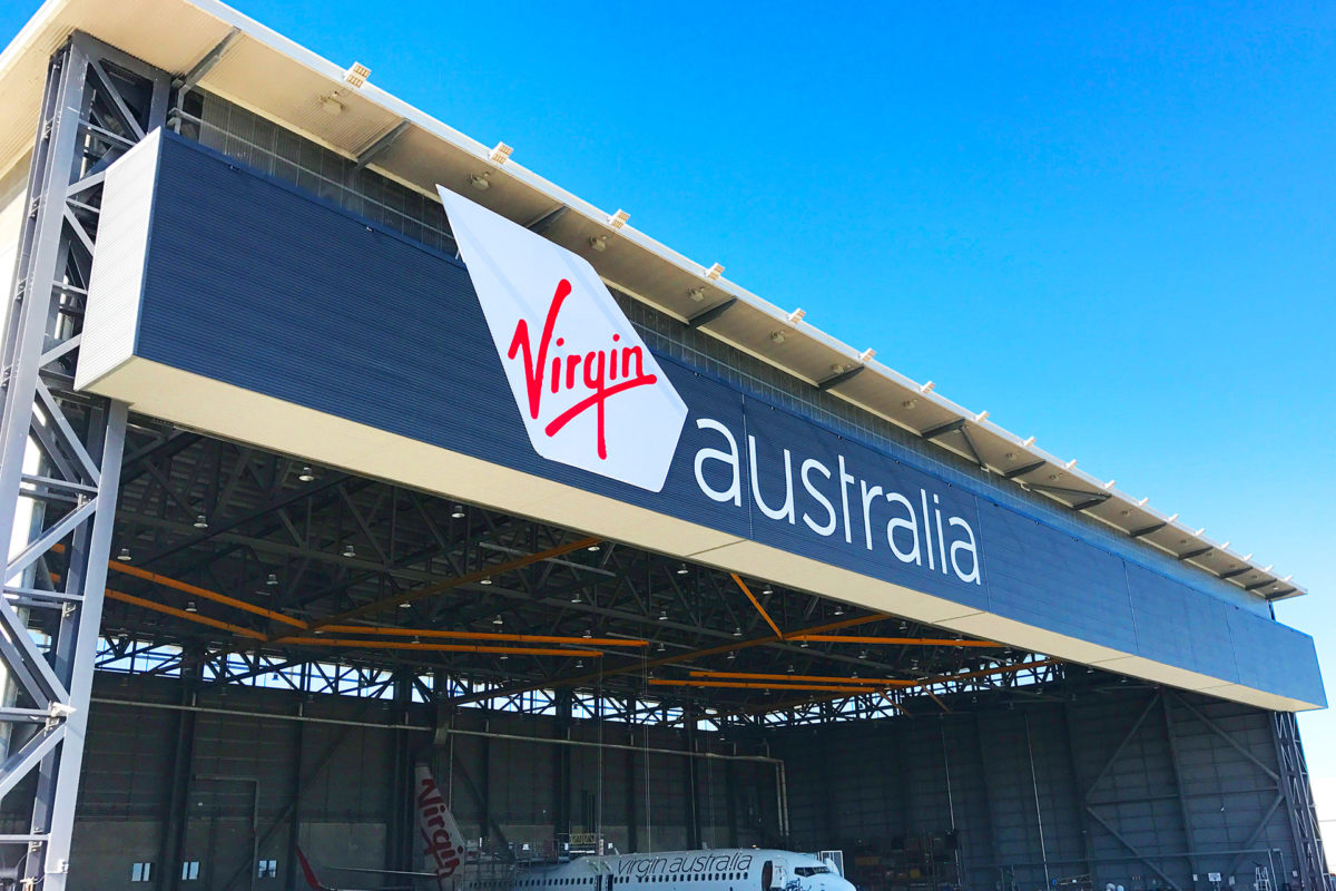 Virgin Australia hangar Signage