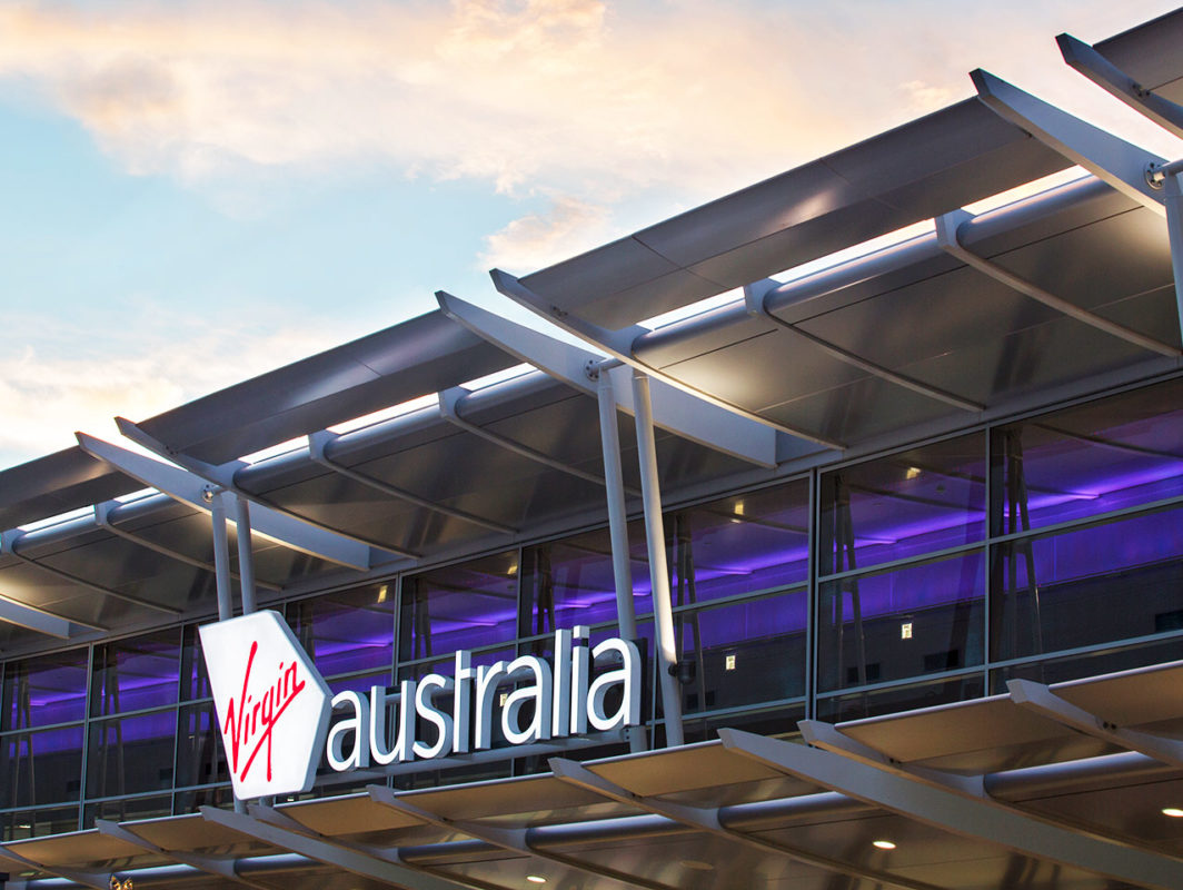 Virgin Airport Signage